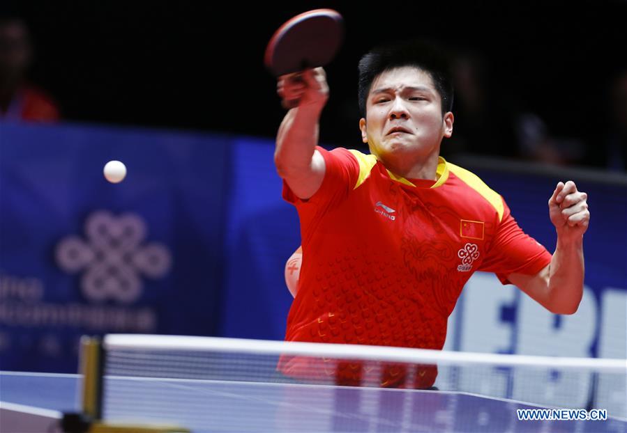 (SP)SWEDEN-HALMSTAD-ITTF WORLD TEAM CHAMPIONSHIPS 2018-MEN'S SEMIFINAL-SWEDEN VS CHINA