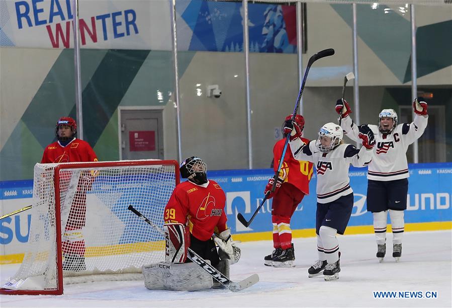 (SP)RUSSIA-KRASNOYARSK-ICE HOCKEY-29TH WINTER UNIVERSIADE