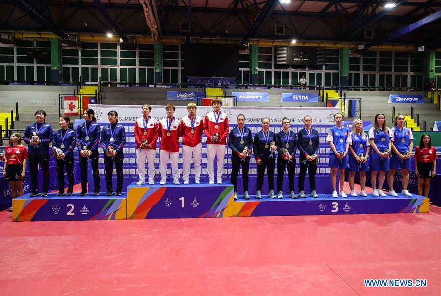 (SP)ITALY-NAPLES-SUMMER UNIVERSIADE 2019-TABLE TENNIS-WOMEN'S TEAM