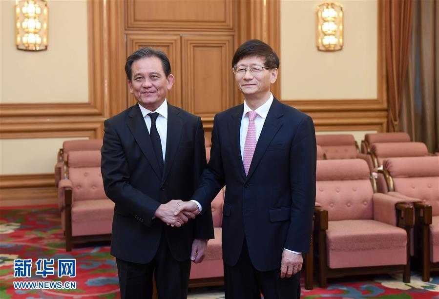 （XHDW）孟建柱會(huì)見泰國大理院院長維拉蓬·湯蘇萬