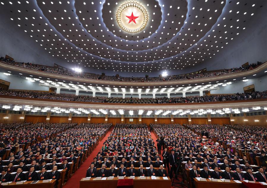 (兩會(huì)·人大開(kāi)幕·XHDW)(21)十三屆全國(guó)人大一次會(huì)議在京開(kāi)幕