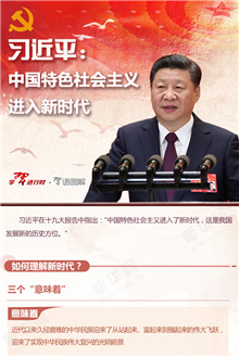 習(xí)近平:中國特色社會主義進入新時代