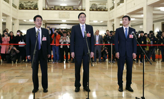 全國政協委員接受采訪