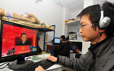 2010年網友關注溫家寶總理接受中國政府網、新華網聯合專訪