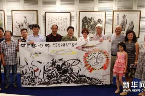 中法畫(huà)家聯(lián)手作畫(huà)