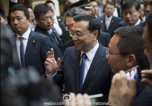 李克強：在非中企了解當地文化才能扎住根。圖片來源：“新國際”微博。