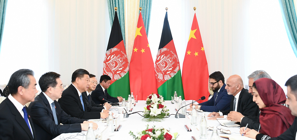 習近平會見阿富汗總統加尼